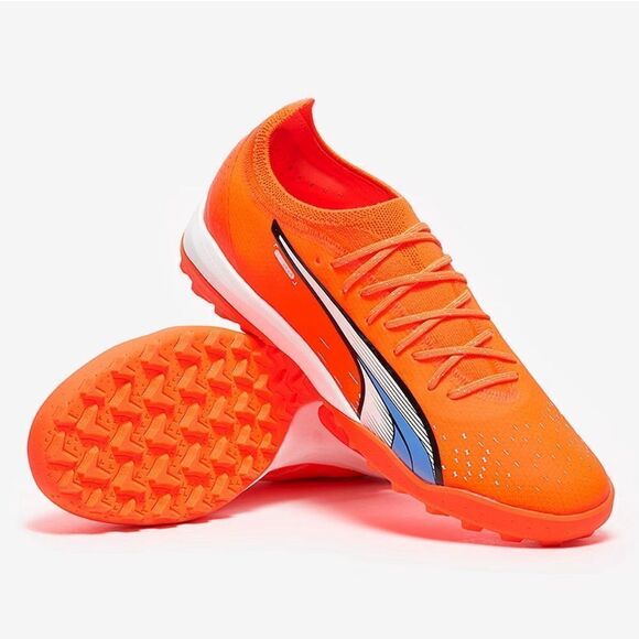 Puma Ultra‎ Ultimate Cage Turf Shoes Orange/White/Blue 8.5 NWT IN BOX - Picture 1 of 11